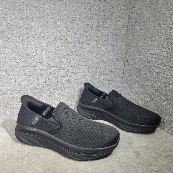 Skechers D'Lux Walker Relaxed Fit Orford Men's Size 11.5 Black Slip-in Sneakers - Picture 5 of 11